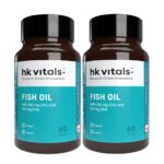 HealthKart Hk Vitals Fish Oil (120 Capsules)|For Men And Women (1000 Mg Omega 3 With 180 Mg Epa & 120 Mg Dha)|For Heart And Joints Health,2 Count
