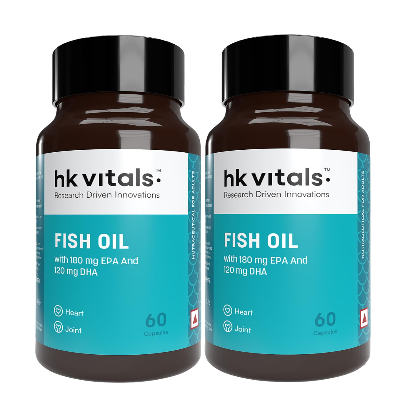 HealthKart Hk Vitals Fish Oil (120 Capsules)|For Men And Women HealthKart Hk Vitals Fish Oil (120 Capsules)|For Men And Women (1000 Mg Omega 3 With 180 Mg Epa & 120 Mg Dha)|For Heart And Joints Health,2 Count