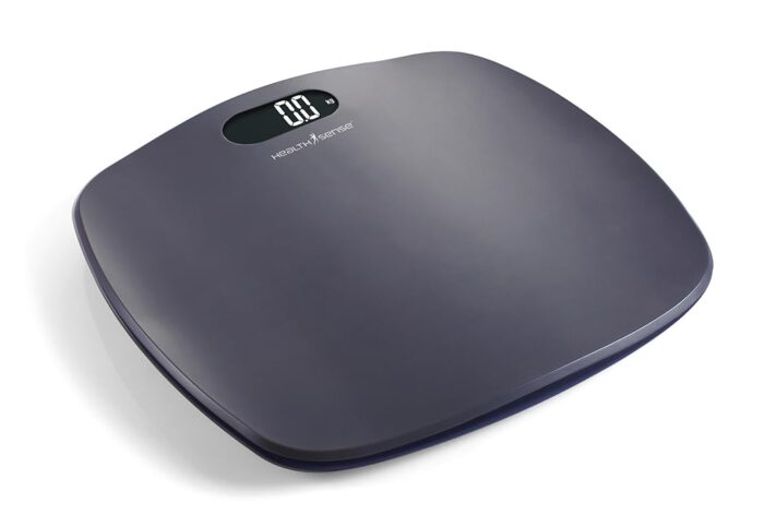 HealthSense Weight Machine for Body Weight, Digital Weighing Scale & Weighing Machines with Strong ABS Build Body, Step-On Technology, Ultra Lightweight, Large LCD Display with Backlight, Skid Proof & 1 Year Warranty, Ultra-Lite PS 126 (Grey)