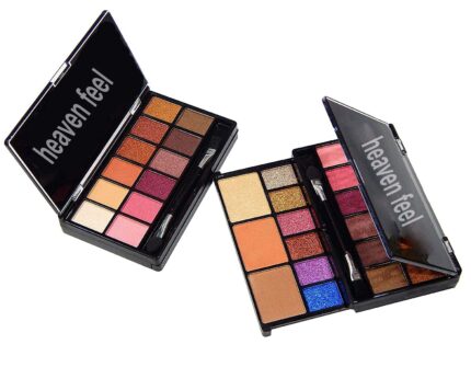 Heaven Feel Double deck 18 color matte and shine eyeshadow palette 32 g (Multicolor)