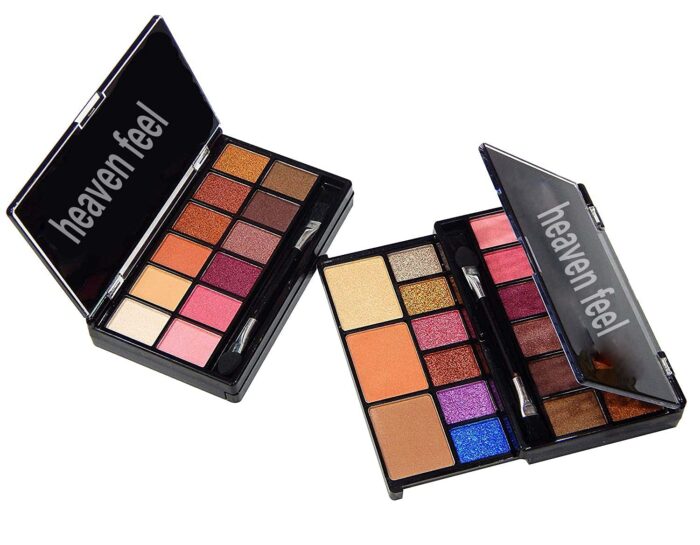 Heaven Feel Double deck 18 color matte and shine eyeshadow palette 32 g (Multicolor)