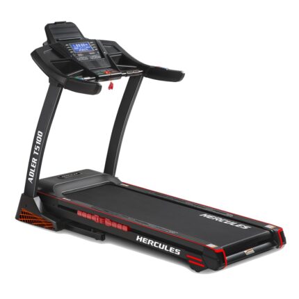 Hercules Fitness T5100 6.0 HP Peak DC Motorized Foldable Treadmill | 15 Level Auto Incline | MP3 Player Available | Max Speed 20 Km/Hr | Max User Weight 140 Kg