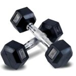 Hexa Dumbbell Set Home Gym Fixed Dumbal 2.5 Kg Dumbbells Anti Skid Rubber Dumbbell Cast Iron Handle Fitness Workout Set (2.5 Kg x 2 = 5 kg) Pack of 2