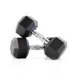 Hexa Fitness Hex Dumbbells (7.5 kg X 2) 15 kg Set, Fitness Heavy Duty Solid Caste Iron and Rubber Coated Material