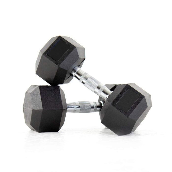 Hexa Fitness Hex Dumbbells (7.5 kg X 2) 15 kg Set, Fitness Heavy Duty Solid Caste Iron and Rubber Coated Material