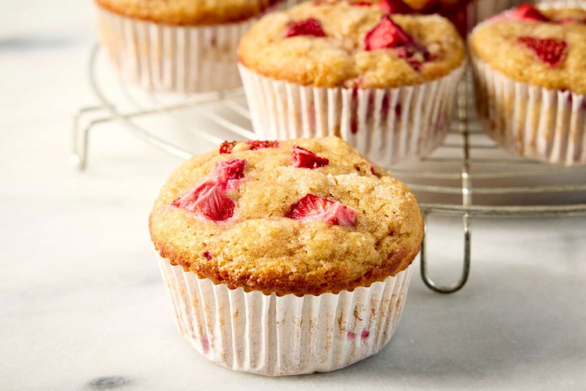 High-Protein Strawberry Muffins
