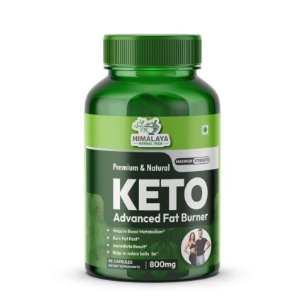 Himalaya Herbal Veda Keto Fat Burner 800MG – 60 Capsules with Garcinia Cambogia, Green Coffee Beans, and Green Tea Extract for Energy and Wellness Support