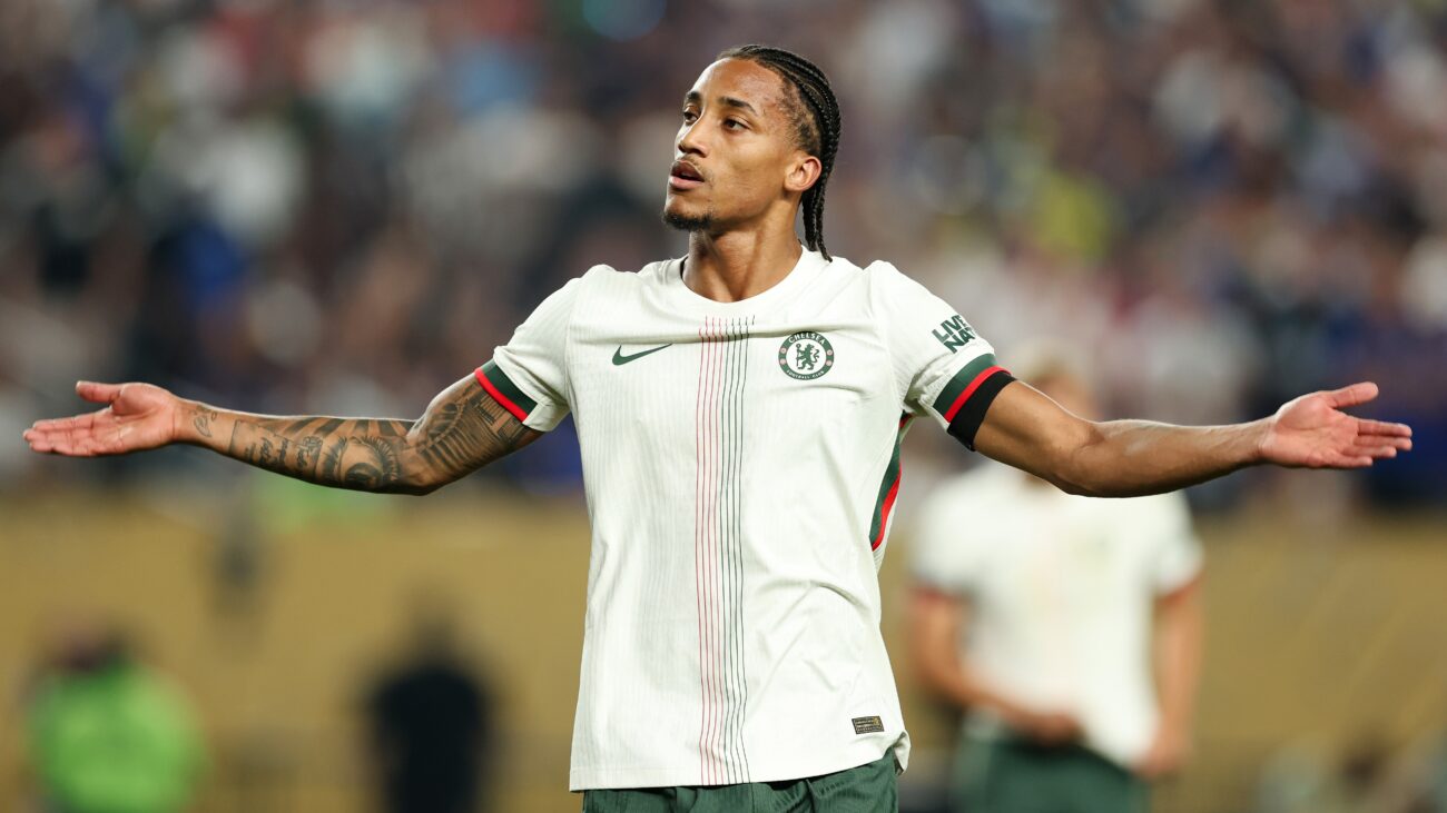 Joao Pedro #20 of Chelsea FC acknowledges the crowd following the FIFA Club World Cup 2025 quarter final match