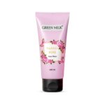 Hyaluronic Acid Face Wash – Gentle Cleanser with Pannir Rose | Hydrating & Brightening | Green Milk - 100 ml