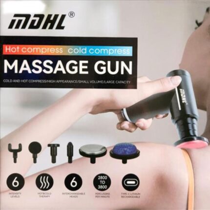 IGNAEX Portable Electric Handheld Body Massager Gun For Body Pain Relief Deep Tissue Percussion Massager Machine For Muscle Relaxation Battery Powered And Handheld for Shoulder Back Foot (Multicolor)