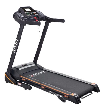 INALSA Motorized Treadmill for Home(4.0HP Peak) FFTM 250 AI-12 Preset Programs,LCD Panel Semi Automatic | Hydraulic Folding,3 Section Auto Incline,(Free Installation Assistance)|FITTYFY Range