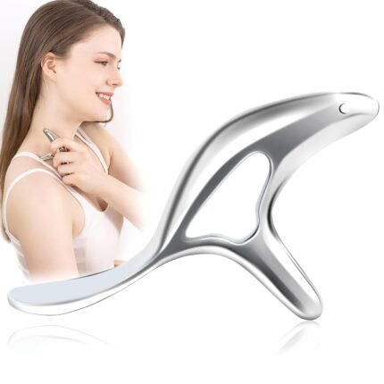 InfiniteRelax Metal Trigger Point Massage Tool for Deep Tissue Massage & Body Gua Sha, Muscle Scraper Tool, Thumb Saver Acupressure Tool, Fascia Blaster for Full Body Pain Relief