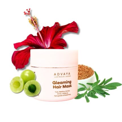 Jivada Gleaming Hair Mask with Rosemary, Hibiscus & Amla | Arnica, Tulsi & Fenugreek | For Dry & Frizzy Hair |Silky & Shiny Hair | All Hair Types | Women & Men | Sulphate & Paraben Free | 100 Gram