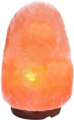 Josan Brothers 10-11" 6 kg Natural Himalayan Rock Salt Lamp with Extra Bulb and Wooden Base Organic Pink Rock Salt Lamp Electric - Vastu, Feng Shui, Healing, Peace & Harmony