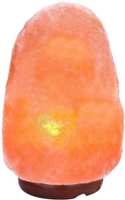 Josan Brothers 10-11" 6 kg Natural Himalayan Rock Salt Lamp with Extra Bulb and Wooden Base Organic Pink Rock Salt Lamp Electric - Vastu, Feng Shui, Healing, Peace & Harmony