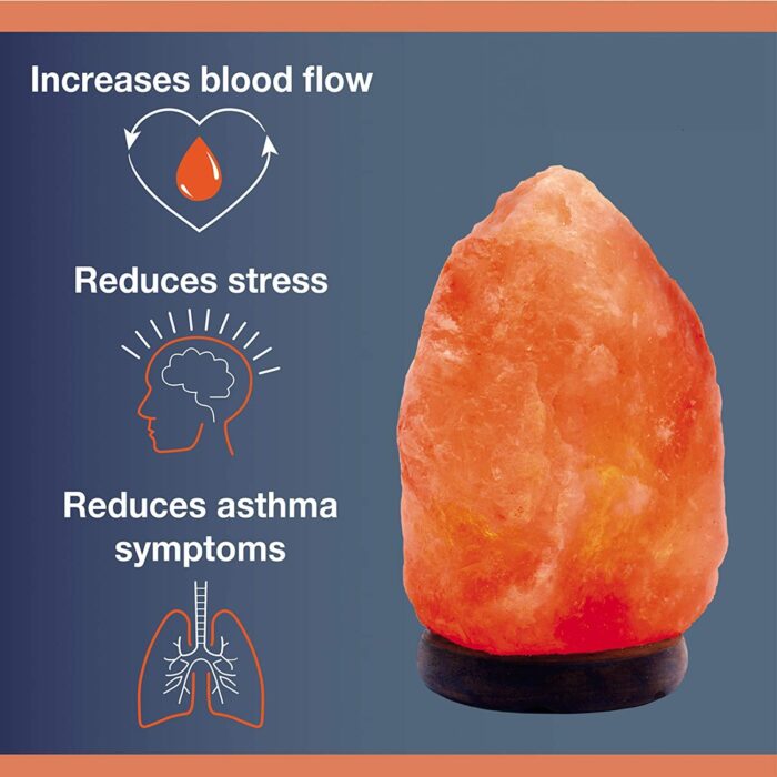 Josan Brothers 10 Inch - Himalayan Rock Salt Lamp 5kg in Natural Shape for Positive Energy, Vastu, Fengshui, Healing, Peace, Harmony, Purification