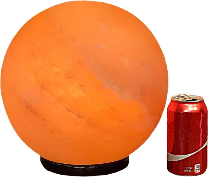 Josan Brothers Extra Large Globe Shape Himalayan Salt Lamp 4.5-5 kg | Remove Negative Energy from Home & Office | Helps in Meditation | 100% Natural Rock Salt Lamp | Contains Energy | (Globe XL)