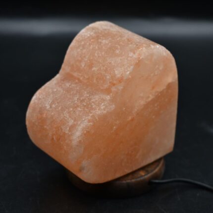 Josan Brothers USB Salt Lamp Pyramid Shape Himalayan Crystal Rock Salt USB Lamp for Computer | Laptop | Car | Weight 400 g (Heart Shape)