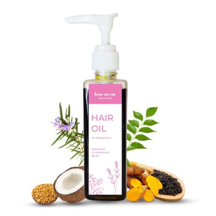 Juno Mom Natural Hair Oil | 100ml | 100% Natural Formula to Enrich, Nourish, and Strengthen Hair | Helps Control Hair Fall and Supports Healthy and Vibrant Hair