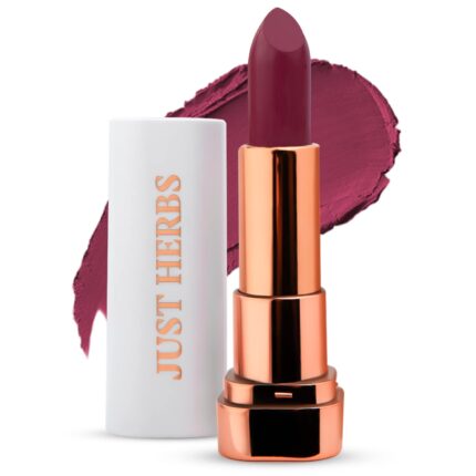 Just Herbs Matte Lipstick, Hydrating Nourishing and Liquid Waterproof Long Stay Relaxed Matte Bullet Lipsticks for Women 4.2 gm