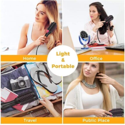 KGBAD Hot Air Brush One Step Hair Dryer & Styler | Hair Dryer Brush Electric Volumizer Hair Straightening Hair and Styler styling Surface Hot Air Blow Brush