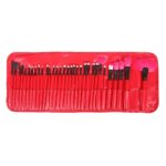 KHUSHI Makeup Brushes Set, Red 32 Pcs Professional Cosmetic Makeup Brushes Kits for Eyeshadow Kabuki Powder Blending Blush Brushes Cruelty-Free Synthetic Makeup Tools with Storage Case