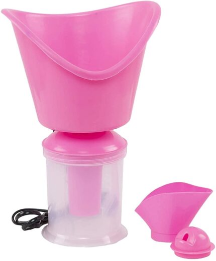 KIDINGTON Nano-Cure Facial Steamer & Medical Steam Inhaler Steamer Vaporizer with Nano-lonic Technology, UV Sterilization, Steam Machine FOR Face-Pink