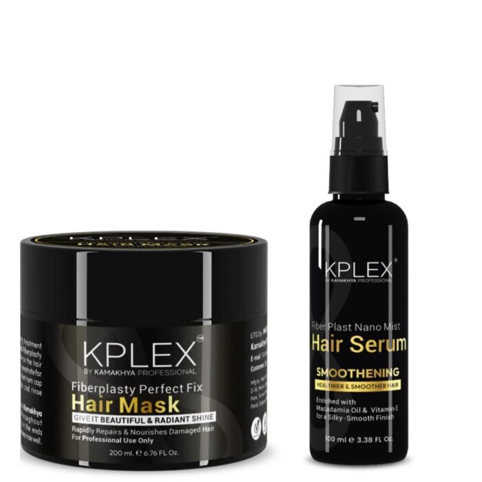 KPLEX KAMAKHYA PROFESSION Fiber Plasty Nano Mist Hair Serum 100ml| Fiberplasty Perfect Fix Hair Mask 200ml