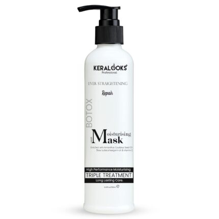 Keralooks professional Moisturizing Btx hair mask-250ml | For Straighter, Shinier Hair | Vitamin E Nourishes Dry Hair, Controls Frizz Hair Mask for Women| With Shea Butter, Wheatgerm Oil