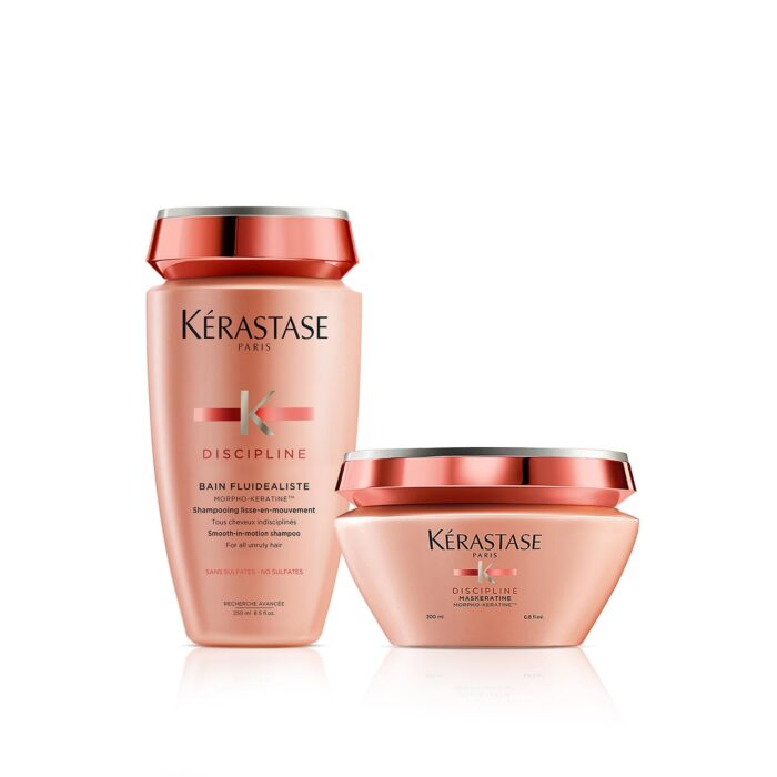 Kérastase Discipline Anti-Frizz Shampoo & Mask Combo For Frizzy, Unruly Hair | Nourishing Formula with Up to 72 Hour Frizz Control | Infused With Morpho Keratine​