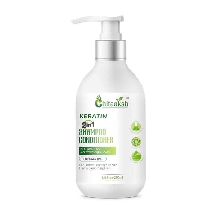 Keratin Shampoo and Conditioner 2 in 1 For Protect & Silky Smooth Care (250ML) (PACK OF 1)