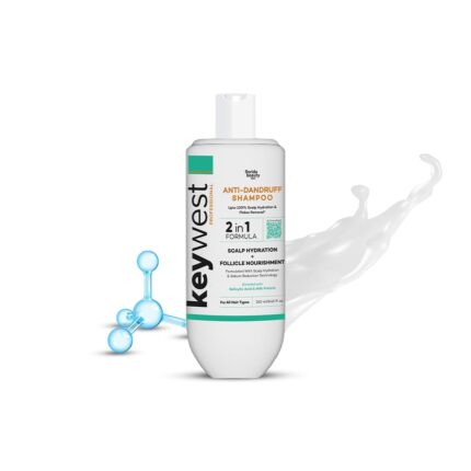 Keywest Professional Anti Dandruff Shampoo 250ml for Women Men All Hair Types | Prevents Dandruff Recurrence & Scalp Dryness | Controls Flaking & Itching