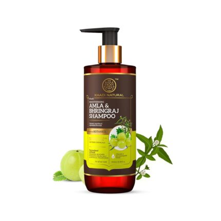 Khadi Natural Amla & Bhringraj Shampoo | Smoothes & Softens Hair | SLS & Paraben Free | Powered by Botanicals | Suitable for All Hair Types | 310ml