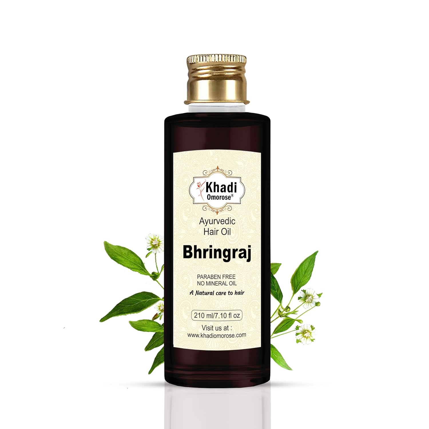 Khadi Omorose Bhringraj Hair Oil |Controls Hair Fall | Promotes Healthy Hair Growth | Mineral Oil Free | Makes Hair Strong, 210ml