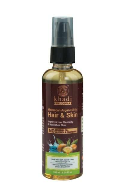 Khadi Shuddha Moroccan Argan Oil For Hair and Skin, 100 ml