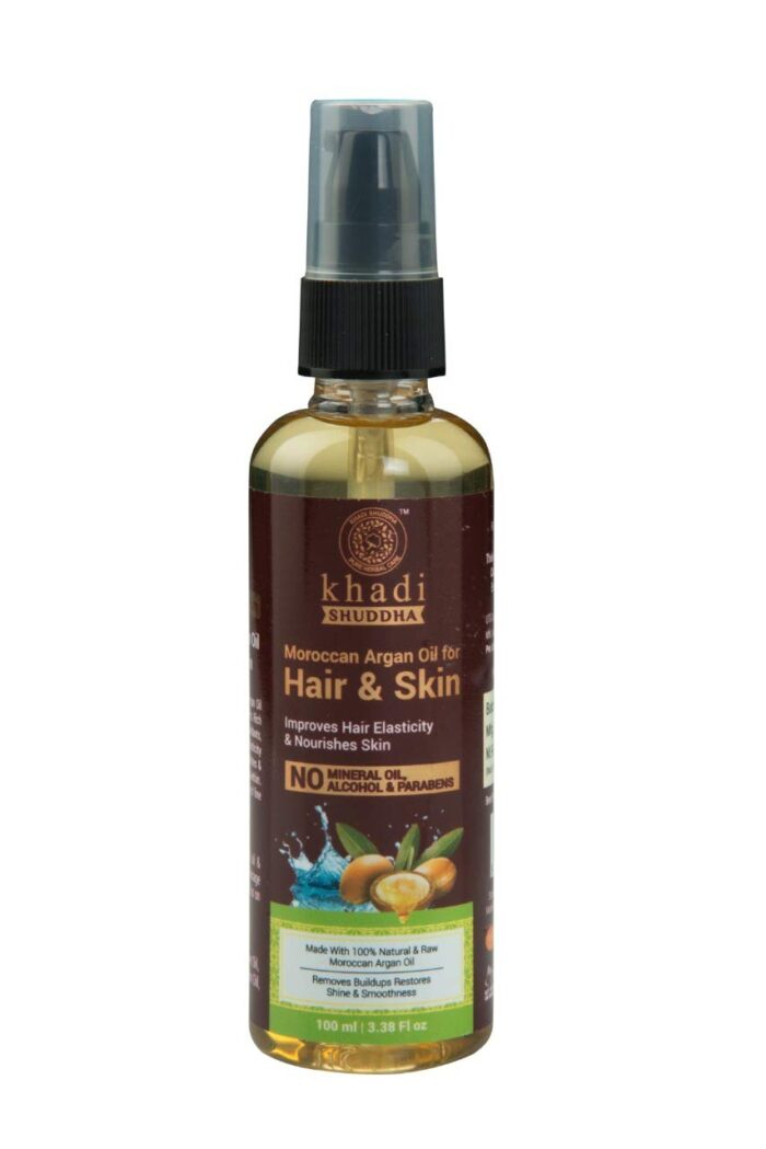 Khadi Shuddha Moroccan Argan Oil For Hair and Skin, 100 ml