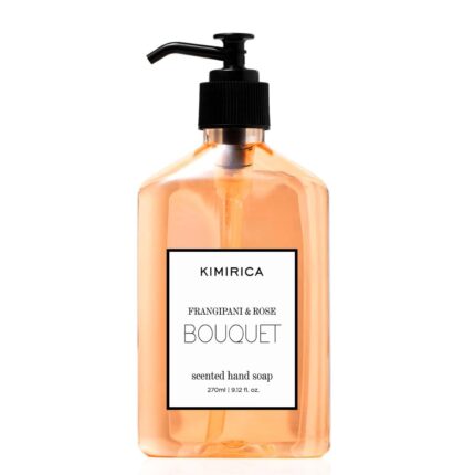 Kimirica Bouquet Luxury Hand Wash | Frangipani and Rose | Skincare Moisturizing | Antibacterial Formula | 100% Vegan & Paraben Free | 270 ml