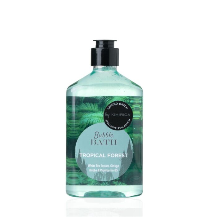 Kimirica Bubble Bath Bottle, 100% Vegan and Paraben Free with Goodness of Ginkgo Biloba & White Tea Extracts, Pro-Vitamin B5, Aloe Vera & Vitamin E (270ml)