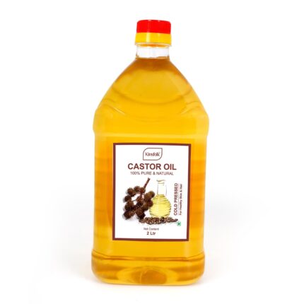 Kinsfolk CASTOR Oil ((100% Pure COLD PRESSED)) For HAIR GROWTH - 2 Ltr PET