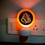 Kirit Gmestones Ganesha Himalayan Rock Salt Crafted Pluggy Lamp for Positive Energy,Ideal for Home Decor