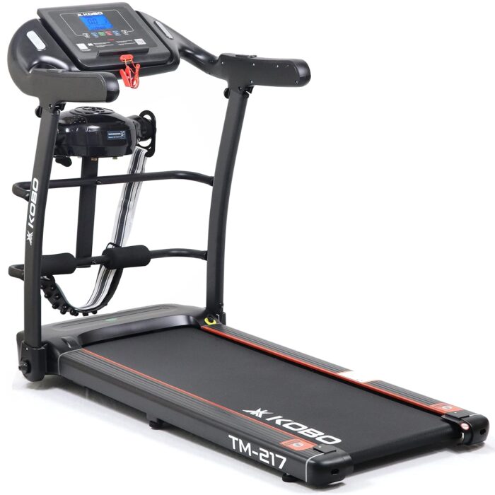 Kobo TM-217 with 2 HP Peak DC Motorised Treadmill for Home Use with Bluetooth Connectivity APP & Bluettoth Speaker, Multi Function, Free Installation Assistance