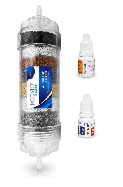 Konvio Neer Antioxidant Alkaline Antibacterial Cartridge(AAA Alkaline), Rich in Minerals Suitable for RO Water Purifiers - with ORP & pH Tester (8 Inch - AAA Filter/Cartridge)