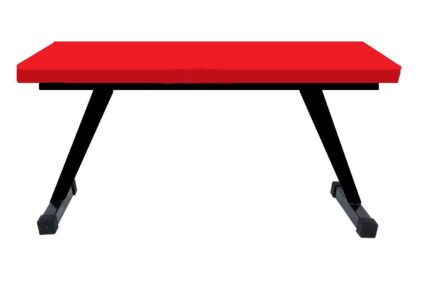 Korbax Multipurpose 2 * 2 Heavy Duty Exercise/Fitness Bench (Red)