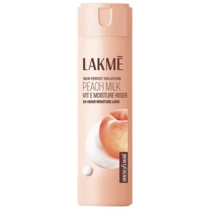 LAKMÉ Peach Milk Face Moisturizer 120 Ml, Daily Lightweight Lotion With Vitamin C & Vitamin E For Soft Glowing Skin - Non Oily 24H Moisture