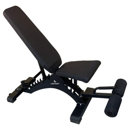 LEEWAY LF98 Multipurpose Home Gym Equipment | Adjustable Bench Press for Weight Training | Chest Workout & Strength Training Machine | 250+kg Capacity (Bench LF98, Black)