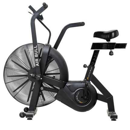 LET’S PLAY AIRBULL Commercial Exercise Air Bike for Home Gym Cycle Cardio Training with Moving Handles, Cushioned Seat, Infinite Resistance Fitness Cycle, Max 150Kg Weight Support [1 Year Warranty]