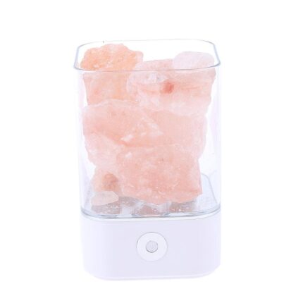 LOOM TREE® USB Natural Himalayan Salt Lamp Crystal Glow Rock Night Light White Base | Health & Beauty | Natural & Alternative Remedies | Light Therapy Devices