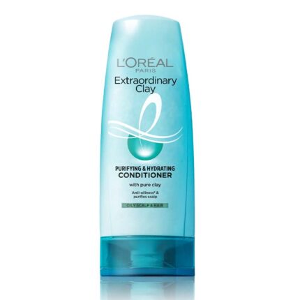 L'OREAL PARIS Deep Conditioner, Rebalancing & Hydrating Fresh, For Oily Roots & Dry Ends, Extraordinary Clay, 180 Millilitre