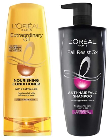 L'Oreal Paris 6 Oil Nourish Conditioner, 175ml (With 10% Extra) and L'Oreal Paris Fall Resist 3X Anti-Hairfall Shampoo, 640ml (With 10% Extra)
