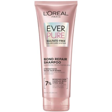 L'Oreal Paris Bonding Shampoo for Color Treated Hair, Strengthens and Repairs Weak Hair Bonds, Sulfate Free & Vegan Hair Care, EverPure, 200ml
